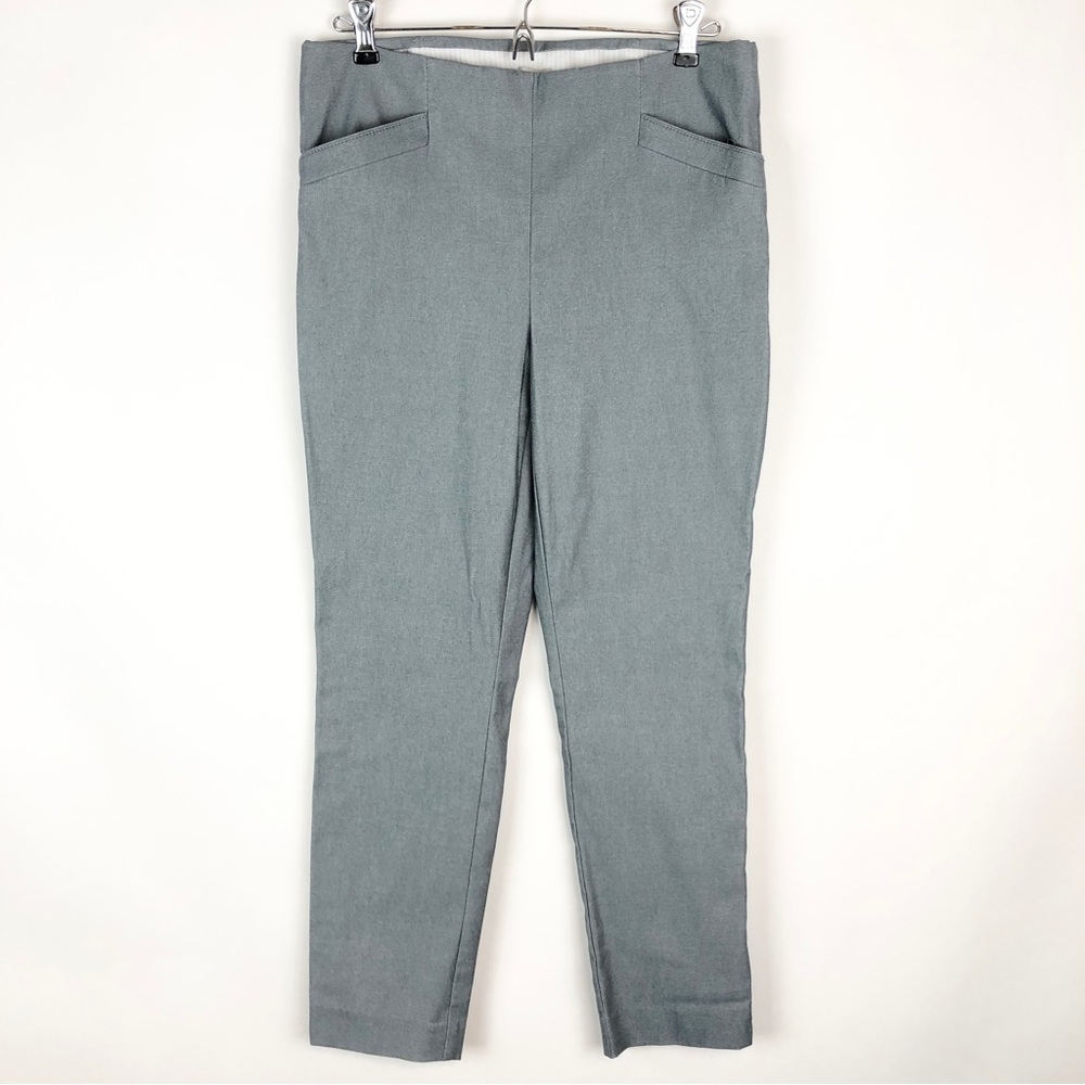 Van Heusen Slim Leg Gray Mid Rise Dress Pants Office